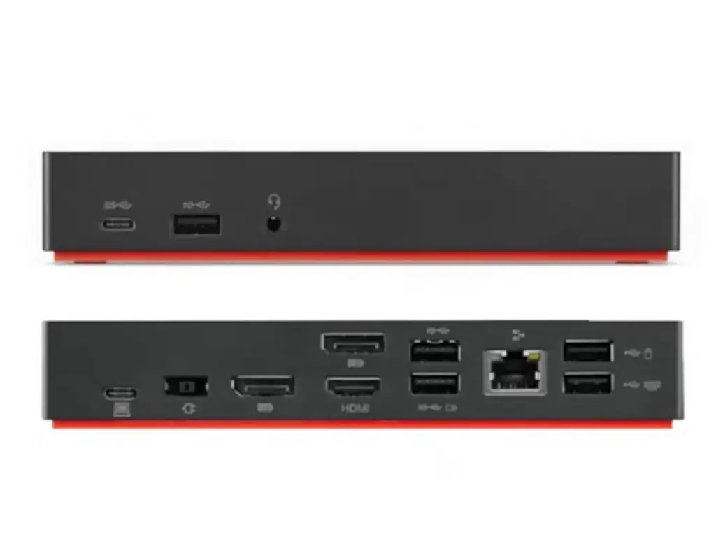 Lenovo 40AC0135US ThinkPad Thunderbolt 3 Dock Gen 2 135W Dual UHD 4K Display Capability, 2 HDMI, 2 DP, USB-C, USB 3.1, Black
