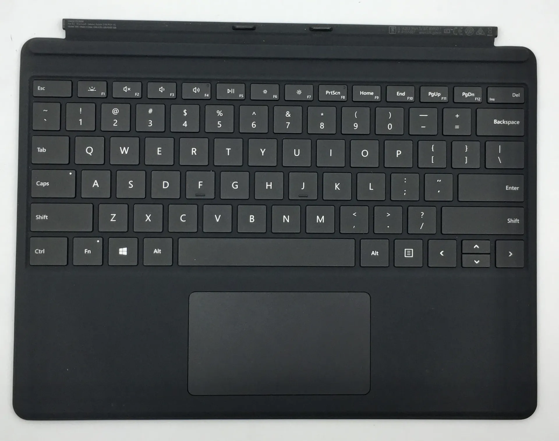 [KB1905-MSSPX-C] Renewed Microsoft Surface Pro X Keyboard  Black QJW-00001 / 1905 Backlit Large Trackpad (C, English Layout Keyboard)