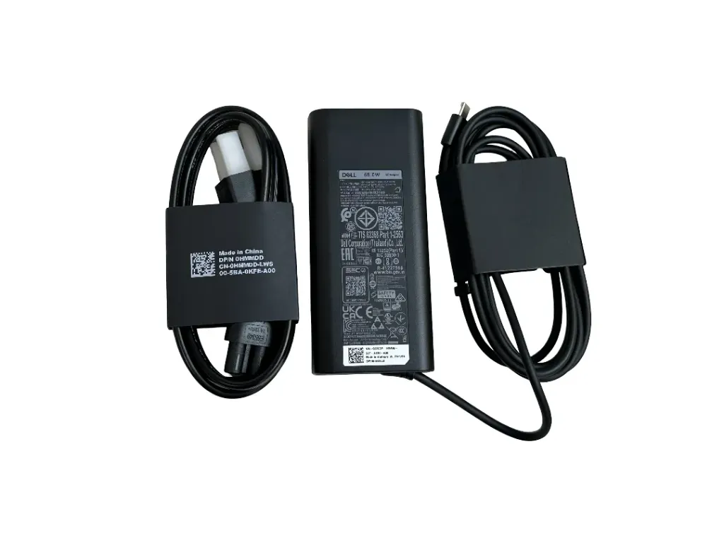 [AC-DL65W-USBC-NEW] AC Adapter Original Dell Laptop Charger 65W Watt USB C USB-C AC Power Adapter LA65NM190 HA65NM190 DA65NM190 Include Power Cord for Dell XPS 12 9250, XPS 13 9350 Compatible with XPS Series and Latitude 5000 Series