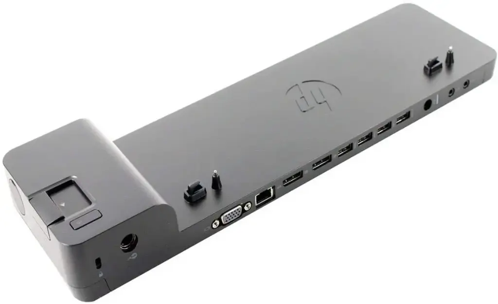 [HPDOCK-D9Y32AA-R] Renewed HP Ultraslim D9Y32AA Docking Station  With 65W AC Adapter & 90 Days Warranty (Renewed)