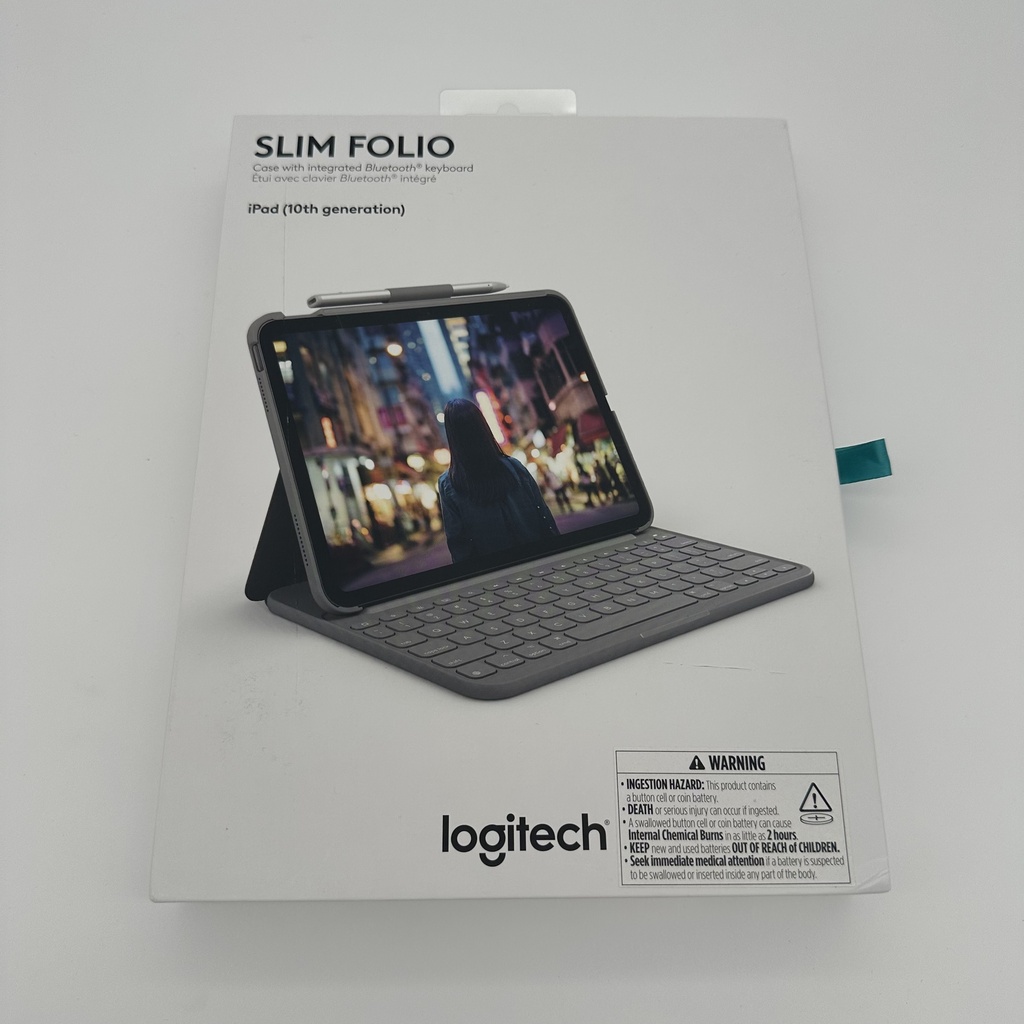 [920-011215] Genuine and new - Logitech Slim Folio Case with Integrated Bluetooth Keyboard for iPad (10th Generation) - 920-011215