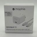 mophie speedport 30W GaN Wall Charger with 2 m USB-C Cable