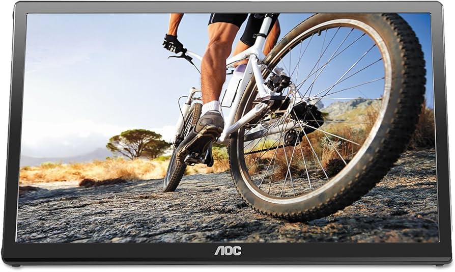 Renewed AOC E1659F 16" Widescreen 1366 x 768 USB 3.0 Powered Portable External Monitor 156LM00005 With 90 Days Warranty