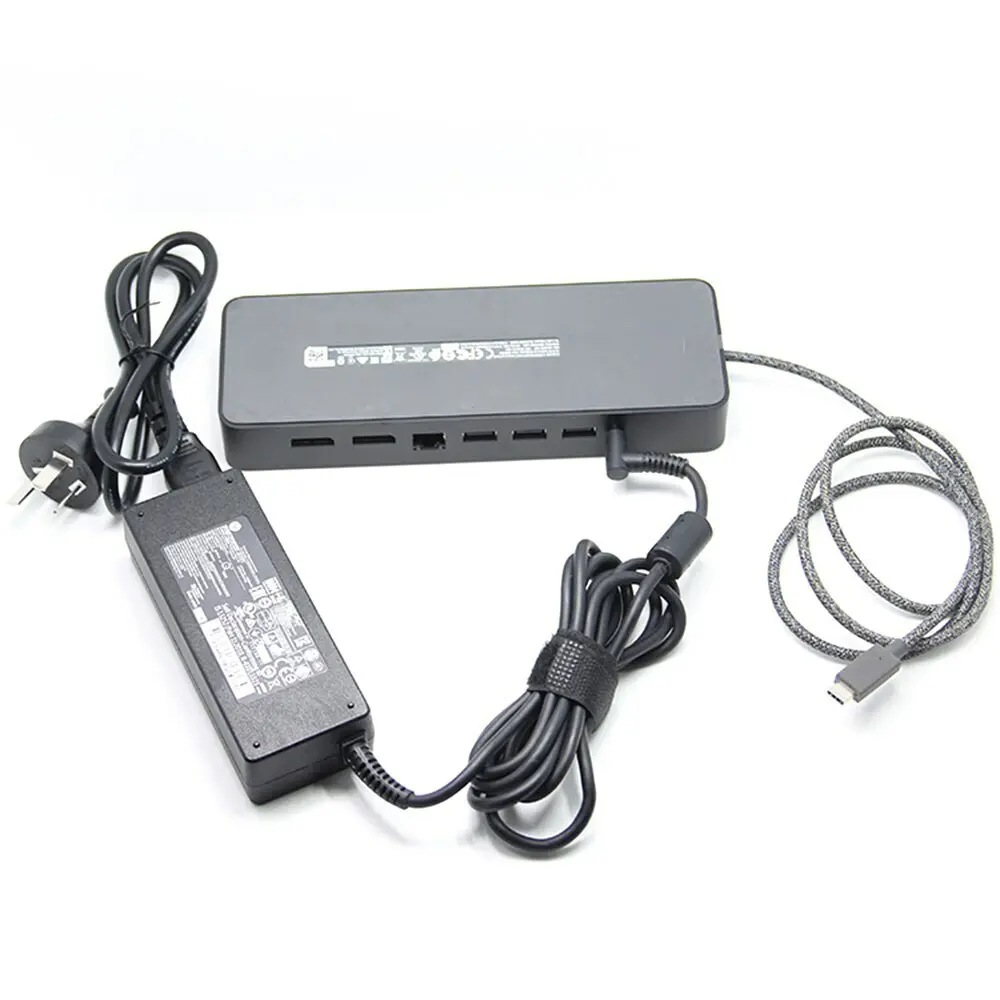 [HPDS-HSA-B005DS] Renewed HP USB-C  Dock HSA-B005DS Universal Docking Station Non-flash Version With 90W AC Adapter & 90 Days Warranty