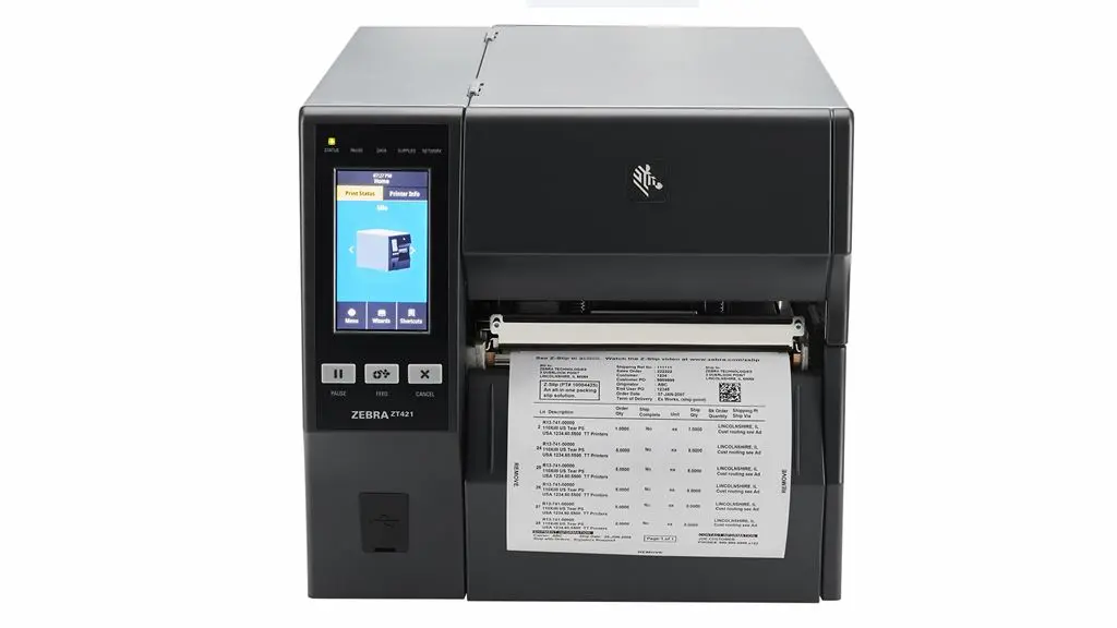 Renewed Zebra ZT421 Direct Thermal & Thermal Transfer Barcode Label Printer 300 dpi ZT42163-T010000Z With 90 Days Warranty