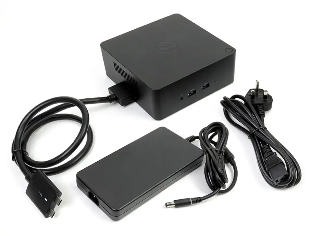 [DLTB18DC-240W] Renewed  Dell Precision Dual USB-C Thunderbolt Dock TB18DC Black With 240W AC Adapter & 90 Days Warranty