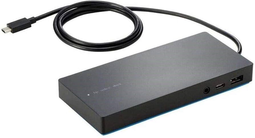 [HPDS-Y0K80AA] Renewed HP Elite USB-C Docking Station Y0K80AA 844549-001 With 65W AC HDMI DisplayPort Ethernet & 90 Days Warranty
