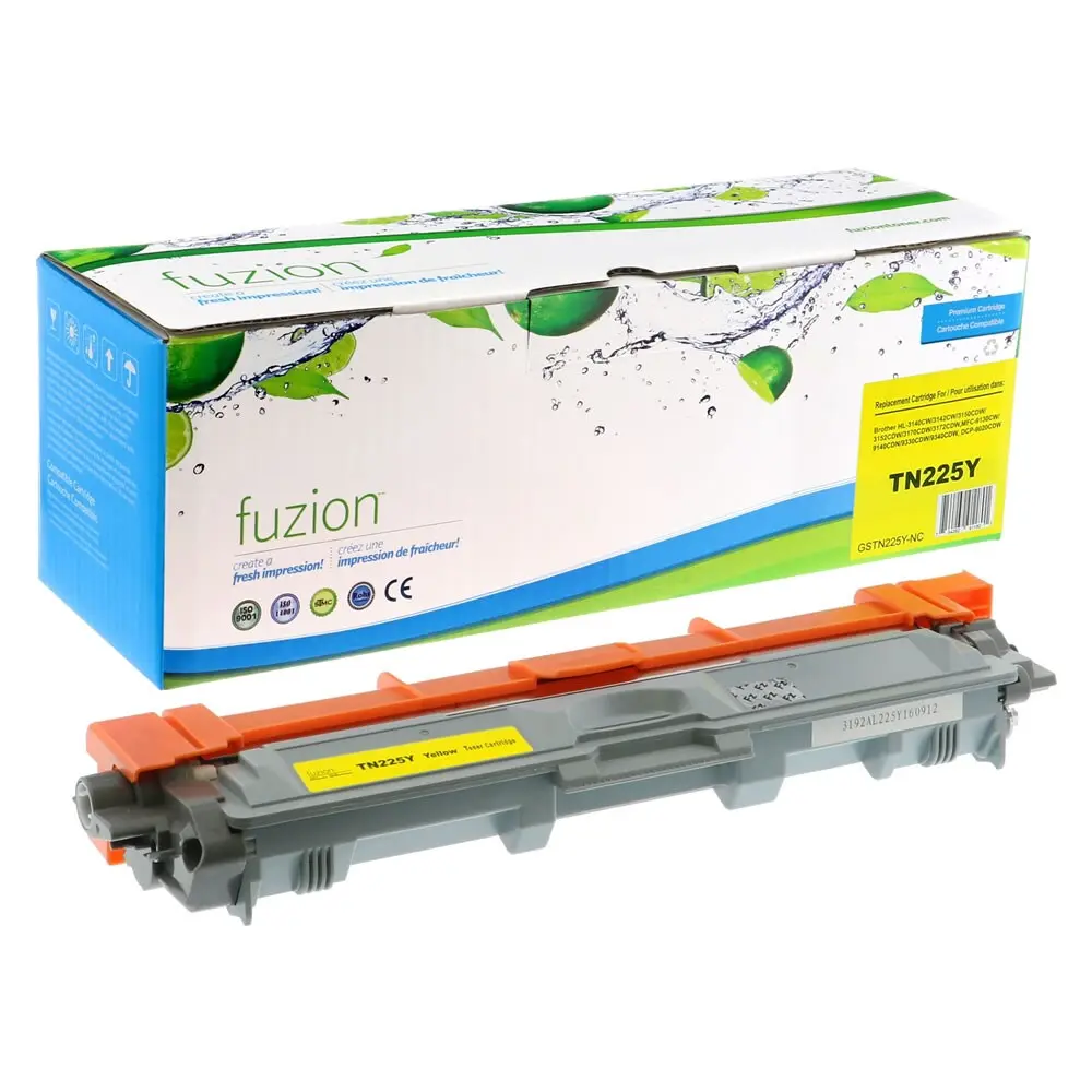 Compatible Yellow Toner Cartridge SBRTN225Y Replacement for Brother TN-225Y Used for Brother HL-3140CW HL-3150CDW HL-3170CDW MFC-9130CDW MFC-9140CDN MFC-9330CDW Series Printers Yield 2.2K