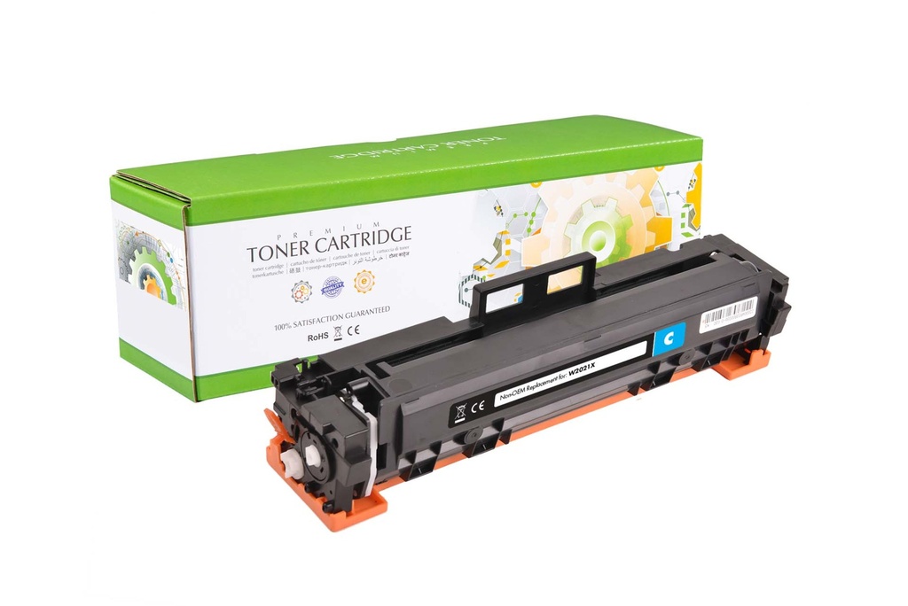 [SHPW2021X] Compatible SHPW2021X (414X) Cyan Toner Cartridge for HP M454 M479 Series Printers W2021X W2021A Yield 6000 Pages