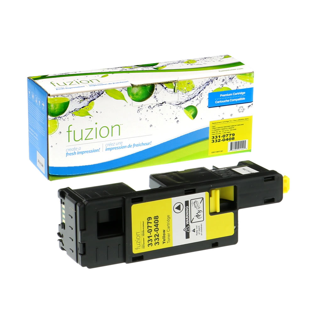 [SDL3310779] Compatible Dell 3310779 Yellow Toner Cartridge for Dell 1250, 1255, 1350, 1355 Dell C1760NW, C1765NF, C1765NFW Series 3310779 Yield 1.4K