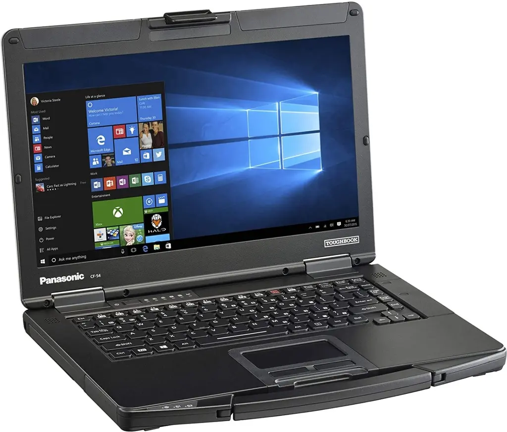 [PATBCF54-i5-5300U-NT] Renewed Panasonic Toughbook CF-54 MK2 & MK3 Rugged Laptop Intel Core i5 6th 7th Gen 14" Touch FHD 1920X1080 Webcam Windows 10 With 90 Days Warranty (Intel Core i5-5300U @ 2.30GHz, Non-Touch)